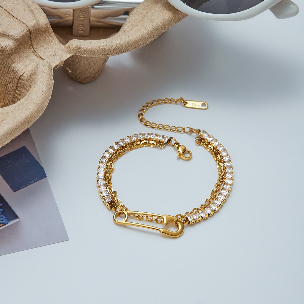 Armbånd Dame 18K Gullbelagt - Lett Luksus Høyverdig Zirkon