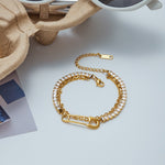 Armbånd Dame 18K Gullbelagt - Lett Luksus Høyverdig Zirkon