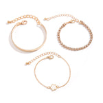 Armbånd Dame 18K Gullbelagt - Hip-Hop Punk Rhinestone Firkløver