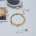 Armbånd Dame 18K Gullbelagt - Lett Luksus Høyverdig Zirkon