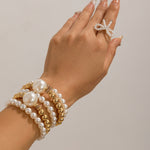 Armbånd Dame 18K Gullbelagt - Perle Stabling Design