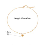 18K Gullbelagt Hult Hjerte MOM Halskjede med Diamanter Only