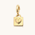 18K Gull Halskjede med Zirkonia Anheng - Elegant Smykke Love Lock Pendant