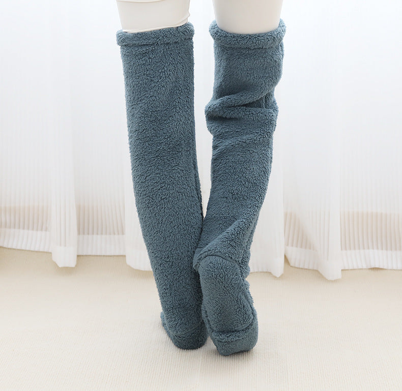 Knesokker: Over Knee Høye Fuzzy Lange Sokker - Varme, Myke og Stilfulle for Kalde Dager