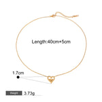 Halskjede og Ring Sett Dame 18K gullbelagt - MOM Hjerte Design med Zirkon Style A-Necklace-07