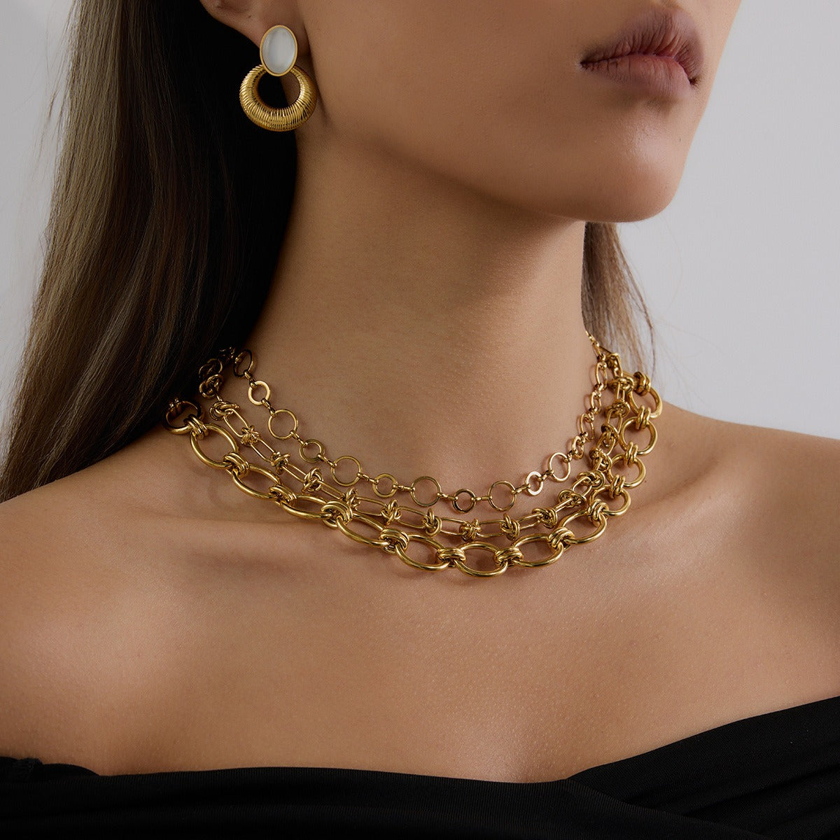 Halskjede Dame 18K Gull - Enkel og Elegant Kjede Design