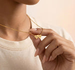 Personalisert Hjerteformet Navnehalskjede - Sammenflettet Design