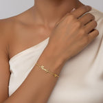 Armbånd Dame i sølv - Tilpasset Navn Design Minimalistisk