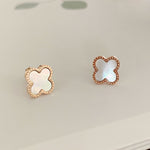 Firkløver Øredobber for Jenter Hvit