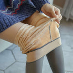Fleece leggings og varme fleece tights for damer - Falsk Gjennomsiktig