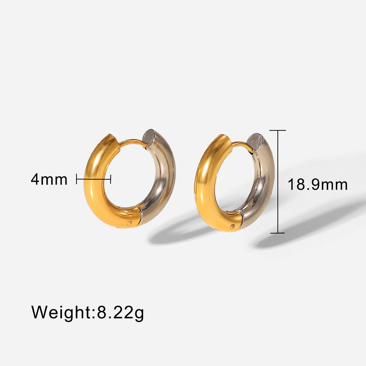 Smykkesett Dame 18K gullbelagt - Hjerte Gull og Sølv Matching Design Halskjede Armbånd Ring Øredobber Style F-Earring-77