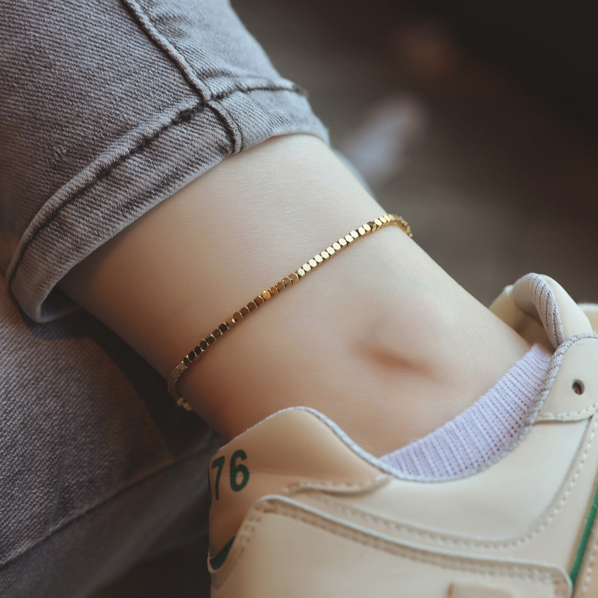 Ankelsmykke Dame 18K gullbelagt - Lett Luksus Gull og Sølv Design