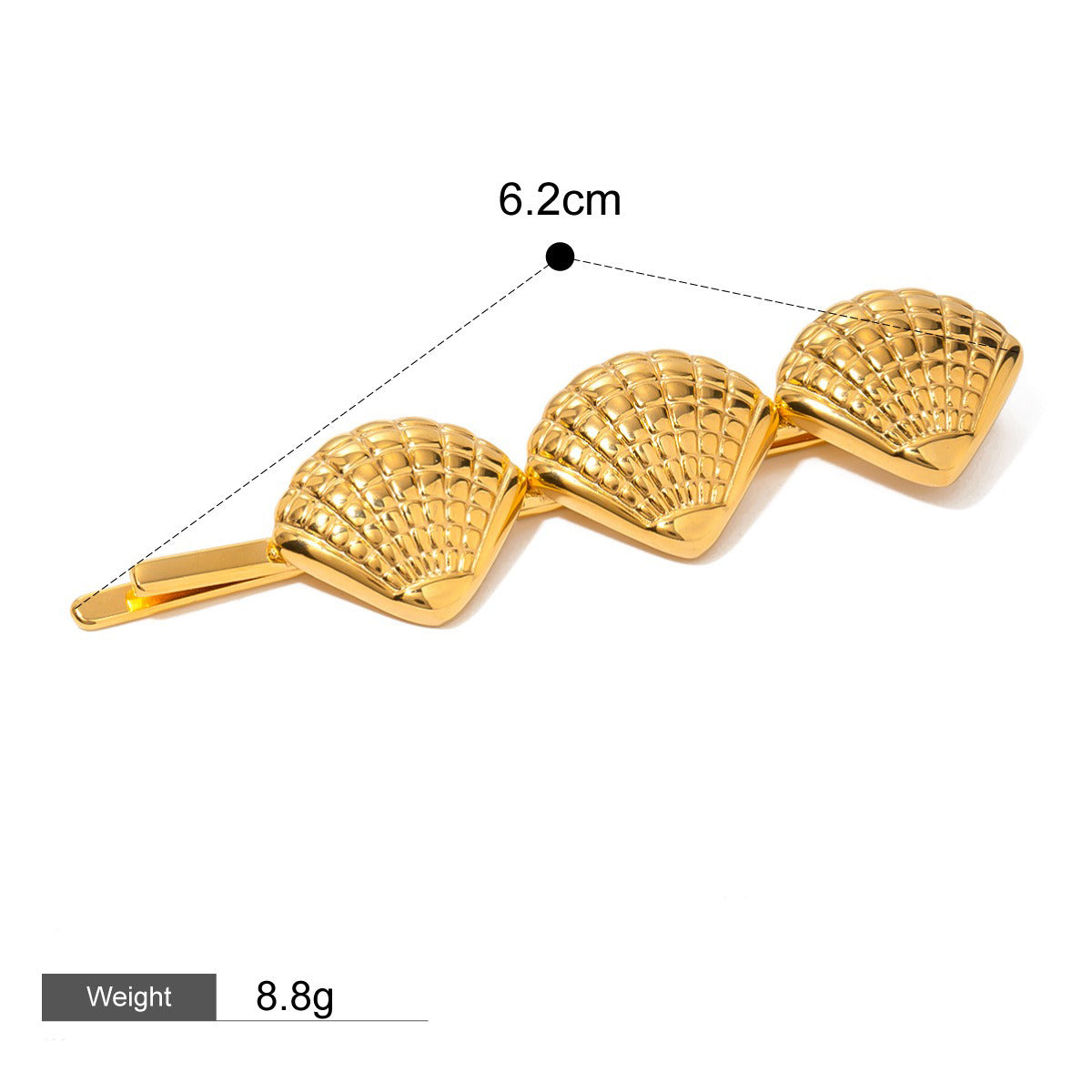 Hårsmykke Dame 18K Gullbelagt - Naturlige Marine Elementer Design Høyverdig Style I-11