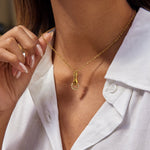 Vennskapshalskjede Dame 18K Gull Rhinestone | Titanstål Gave