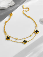 Armbånd Dame 18K Gullbelagt - Luksus Utsøkt Firkløver Design