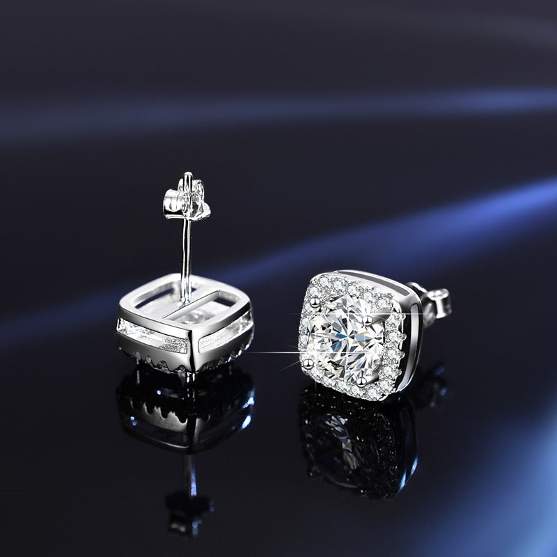 Øredobber Dame 925 Stølv - Moissanite Stud Design