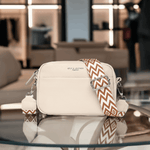 Crossbody Veske Dame beige Ekte Skinn - 5 Farger 399kr