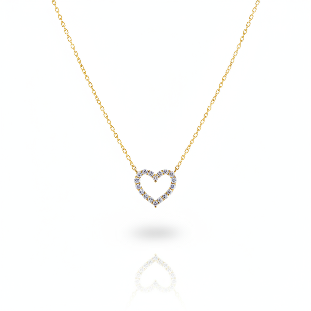 Hjerte Halskjede Dame Zirkon