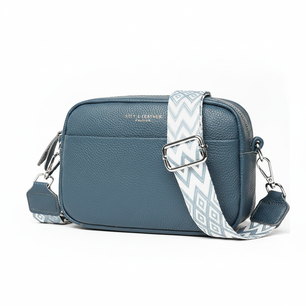 Liten Veske Dame Crossbody Ekte Skinn