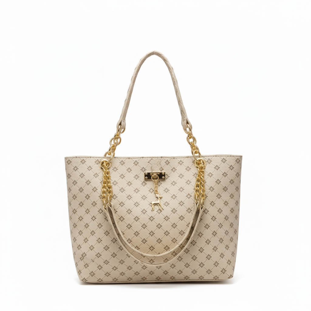 Stor Håndveske - Beige