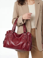 Retro Tote Bag Dame | Europeisk Stil Skulder- og Crossbody-veske