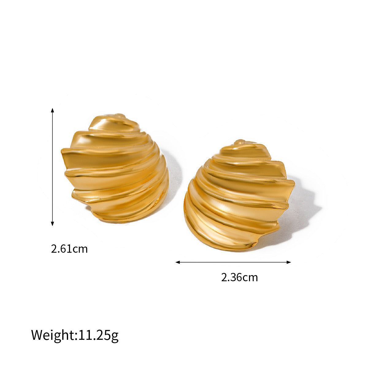 Øredobber Dame 18K Gullbelagt - Geometrisk Bar/Tråd/Bølge Design Style B-31