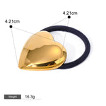 Hårsmykke Dame 18K Gullbelagt - Utsøkt Edel Hjerteformet Design Gold