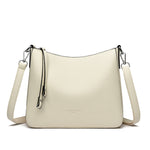 Crossbody Veske Dame Ekte Skinn - Allsidig Skulderveske Off-white