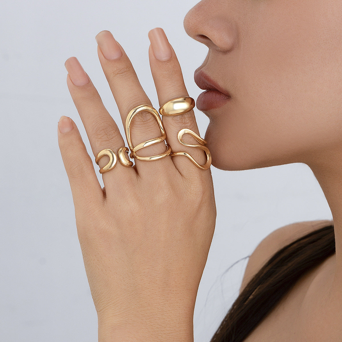 Ringsett Dame Minimalistisk