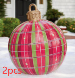 Utendørs Juleornament ball - Oppblåsbare julekuler av PVC - Trendyglobal 