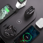 Wireless Charger For IPhone Fast Charger For Phone Fast Charging Pad For Phone Watch 6 In 1 Charging Dock Station - Trendyglobal 