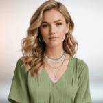 Ocean Style Halskjede – Lag-på-lag Design med Sjøstjerne, Skjell og Perler for Kvinner