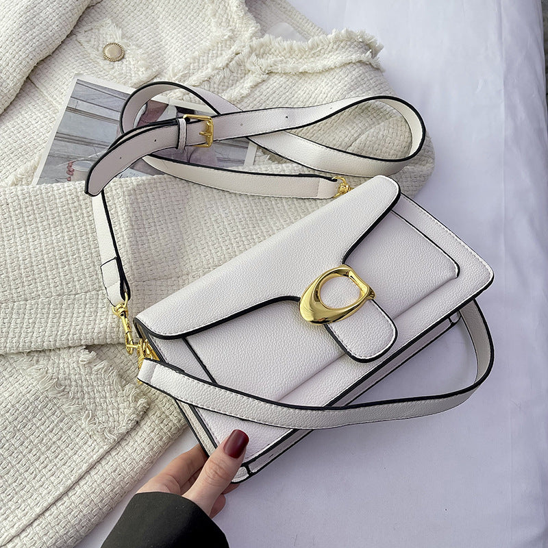 Liten Skulderveske Dame | PU-skinn Crossbody Veske | Klaff & Dobbel Stropp