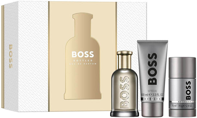 Hugo Boss Boss Bottled Gift Set (100ml EDP + 100ml Shower Gel + 75g Deodorant Stick) - Trendyglobal 