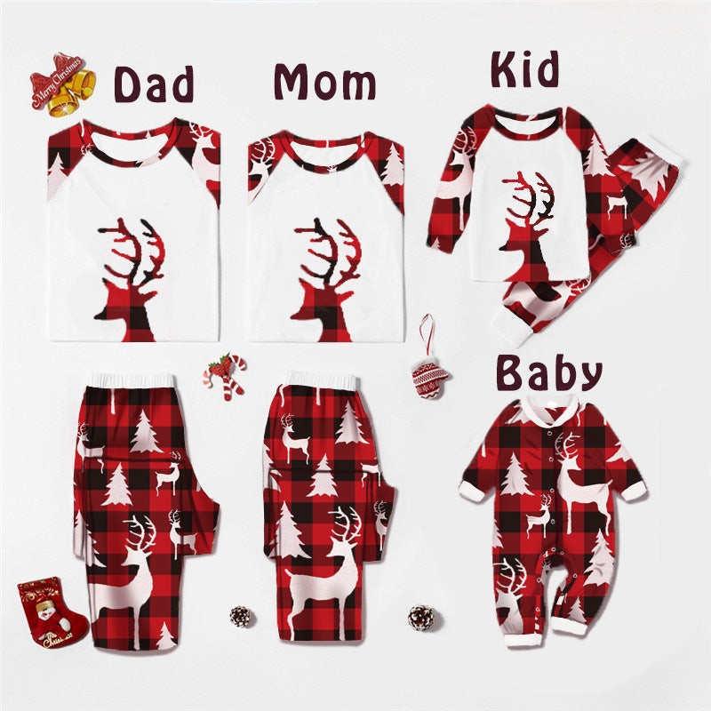 Julepyjamas Foreldre-Barn - Match Hele Familien i Reinsdyrtrykk stil - Trendyglobal 