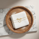 Armbånd Dame - Dobbel Kjede Hjerte Tilpasset Navn Design