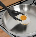 2 In 1 Grip And Flip Tongs Egg Spatula Tongs Clamp Pancake Fried Egg French Toast Omelet Overturned Kitchen Accessories - Trendyglobal 