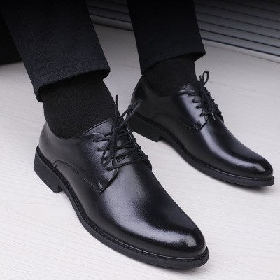 Black Shoes With Pointed Toe For Men - Trendyglobal 