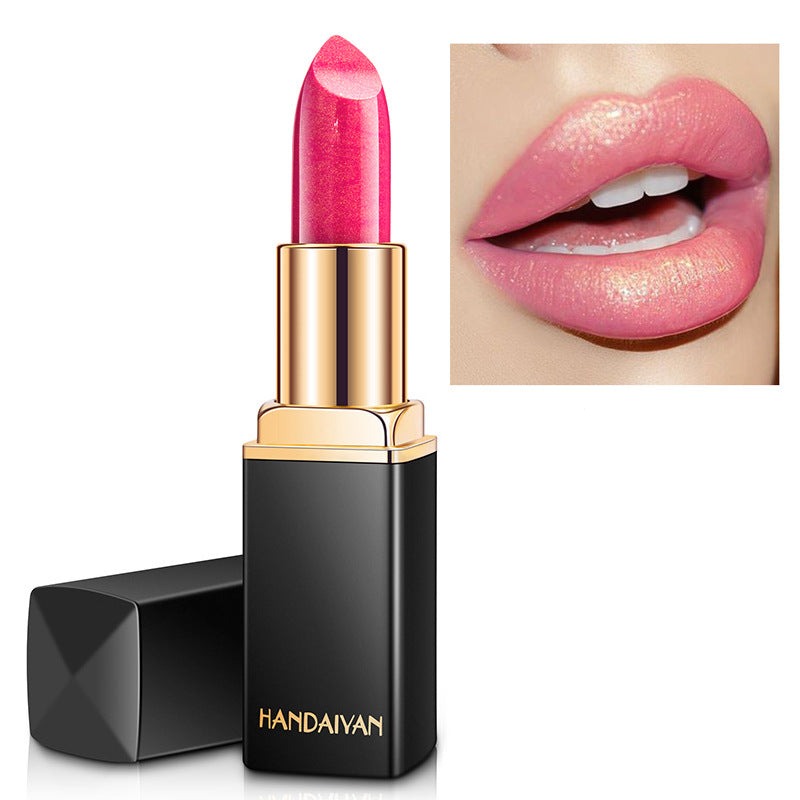 Shiny Metallic Lipstick Pearlescent Color Temperature Change Lipstick Gilt Lipstick - Trendyglobal 