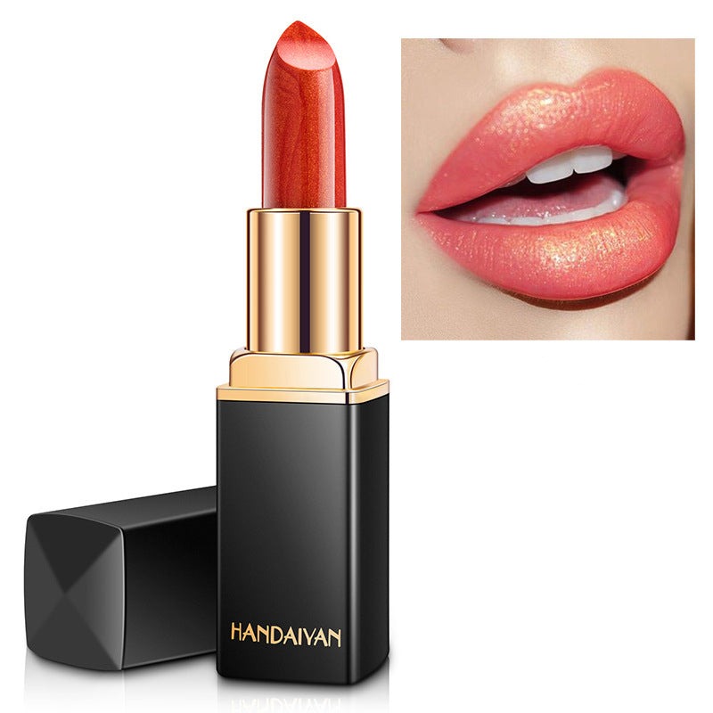 Shiny Metallic Lipstick Pearlescent Color Temperature Change Lipstick Gilt Lipstick - Trendyglobal 