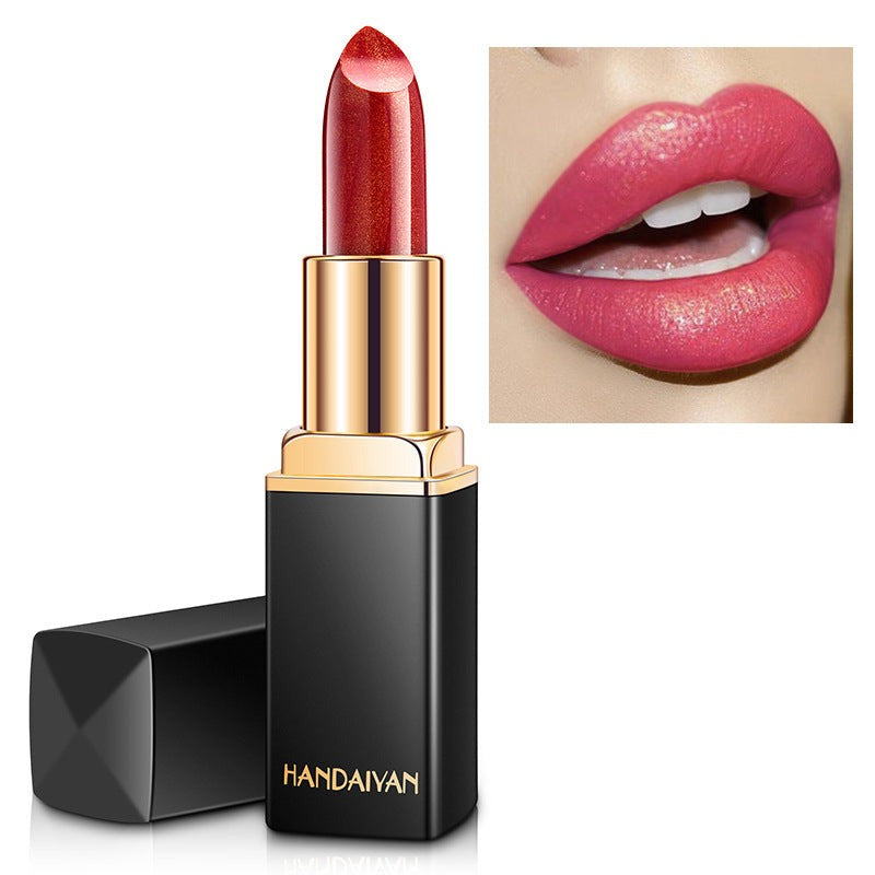 Shiny Metallic Lipstick Pearlescent Color Temperature Change Lipstick Gilt Lipstick - Trendyglobal 