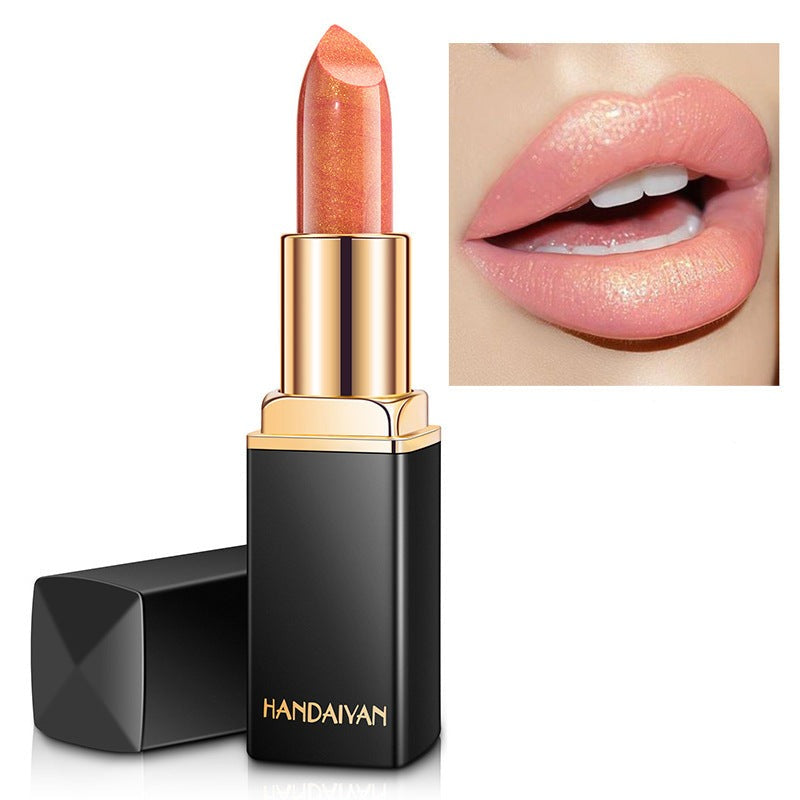 Shiny Metallic Lipstick Pearlescent Color Temperature Change Lipstick Gilt Lipstick - Trendyglobal 