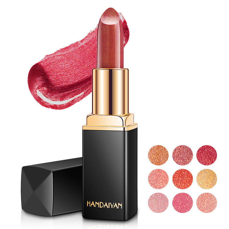 Shiny Metallic Lipstick Pearlescent Color Temperature Change Lipstick Gilt Lipstick - Trendyglobal 