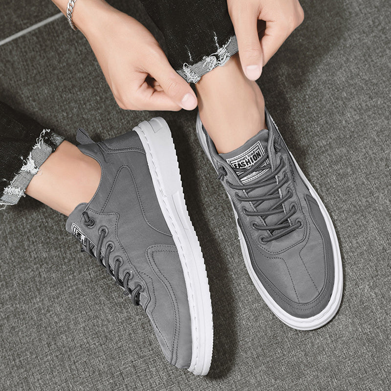 Herre Sneakers - Stilige Lace-up Canvas Sko med Plattform - Trendyglobal 