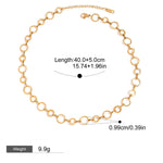 Halskjede Dame 18K Gull - Enkel og Elegant Kjede Design Style B-13