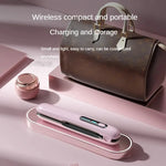 Wireless Hair Straightener Flat Iron Mini 2 IN 1 Roller USB 5000mAh Max 200 Degree Portable Cordless Curler 4 Levels Dry And Wet Uses - Trendyglobal 