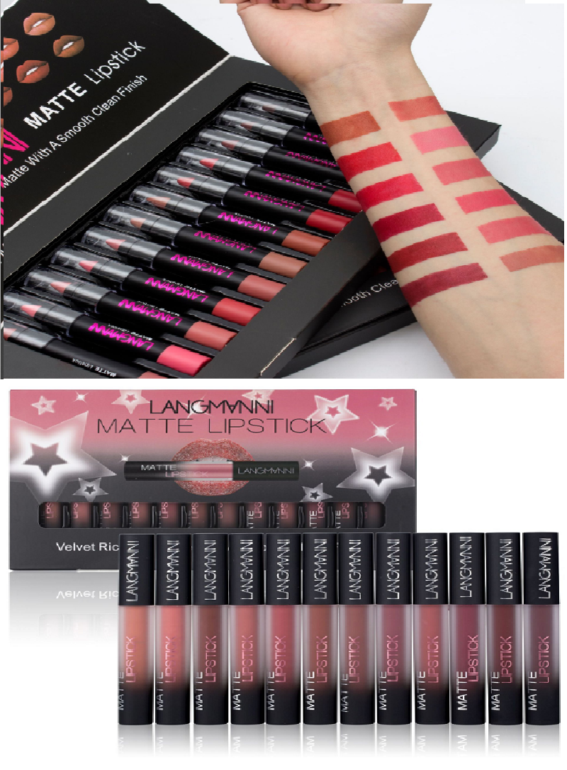 Matte Lipstick Waterproof Long-lasting Velvet Lipstick Set - Trendyglobal 