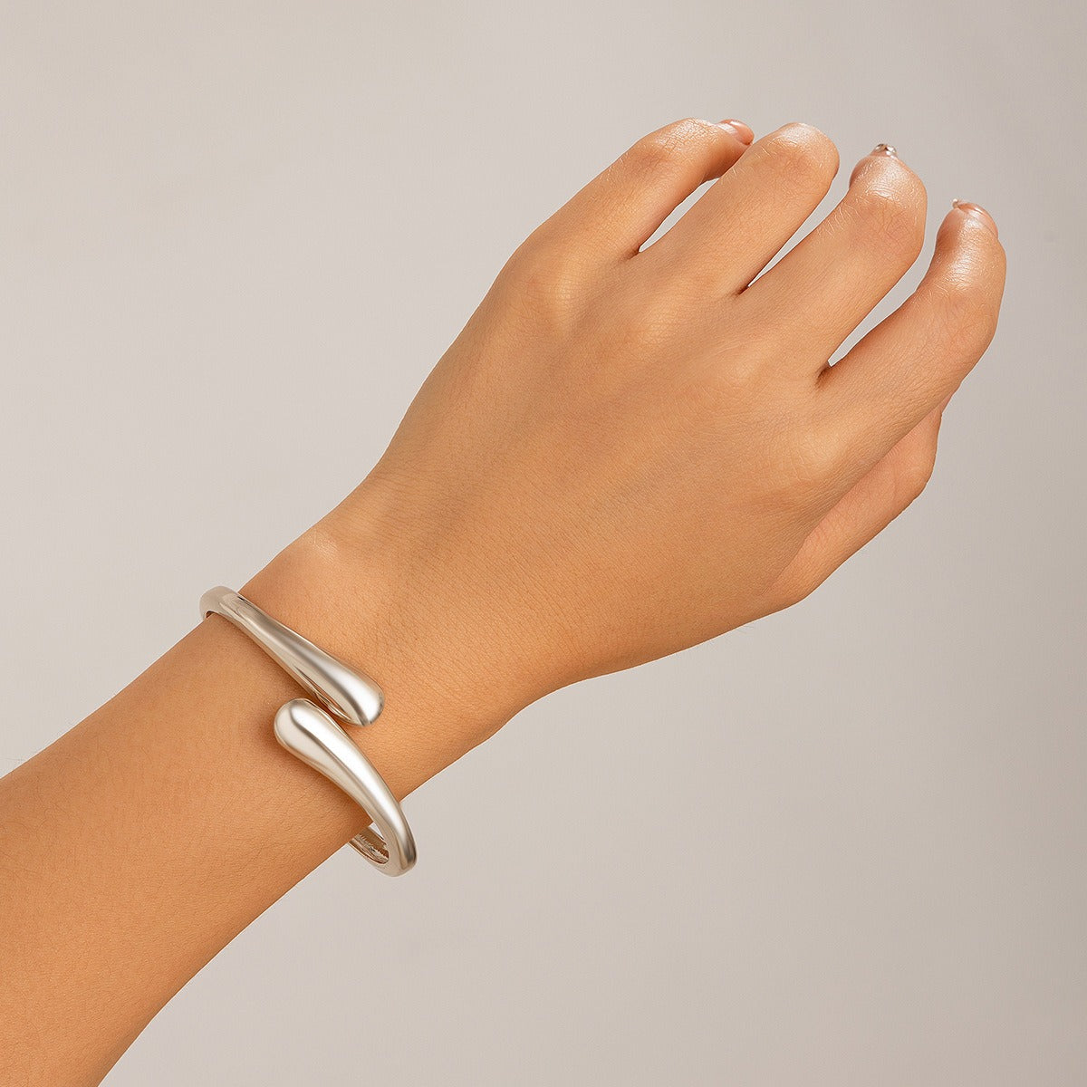 Armbånd Dame 18K Gullbelagt - Geometrisk Bred Tekstur Design Edel Lett Luksus