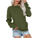 Ensfarget Pullover Genser - Military green / S