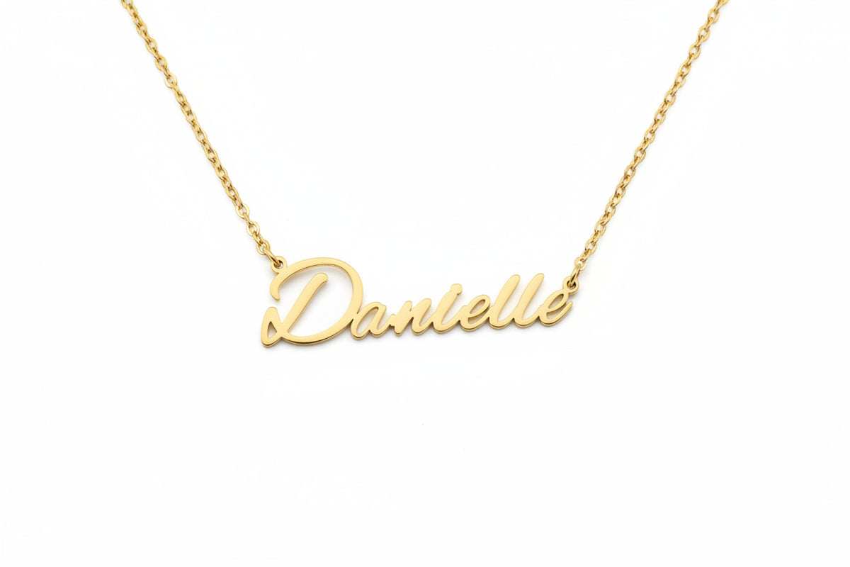 Sølv Halskjede Dame Personalisert - Tilpasset Navn Enkel Stil